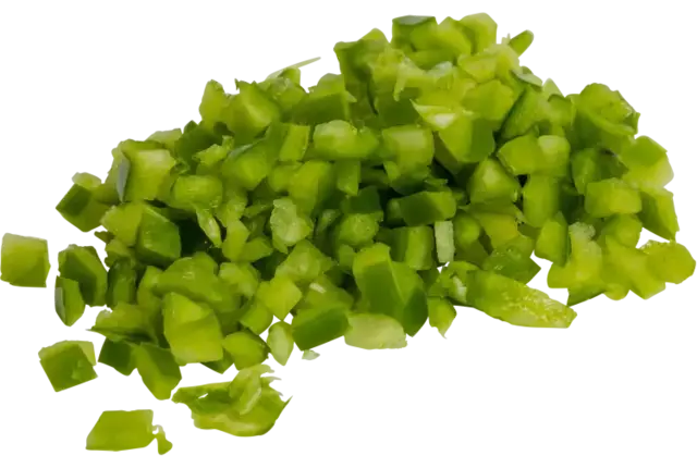 Paprika groen brunoise 5mm bulk